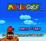 Mario Golf (Europe) Title Screen